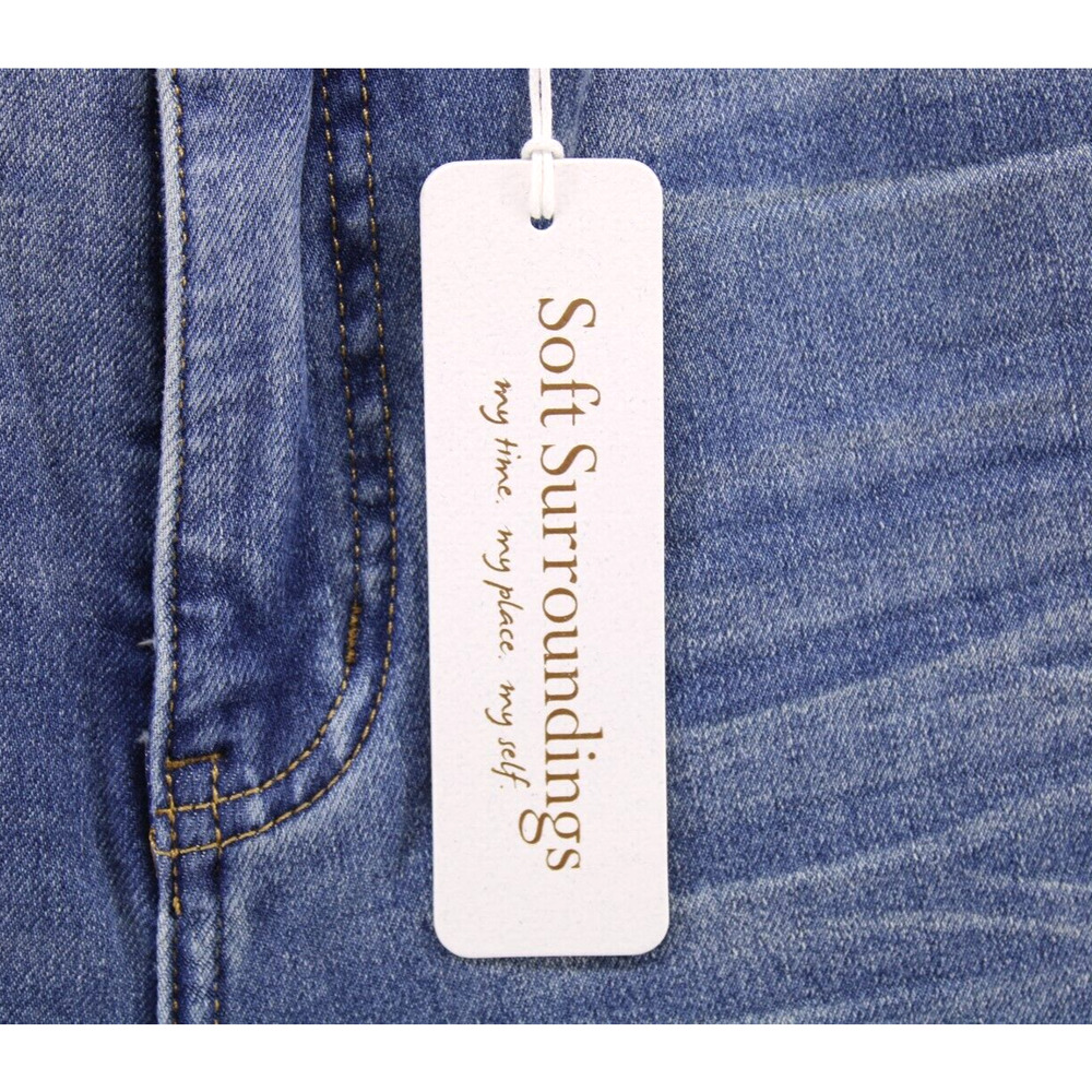 Soft Surroundings The Ultimate High Rise Skinny Ankle Jeans Sliver Lake 8 NEW - Picture 5 of 10